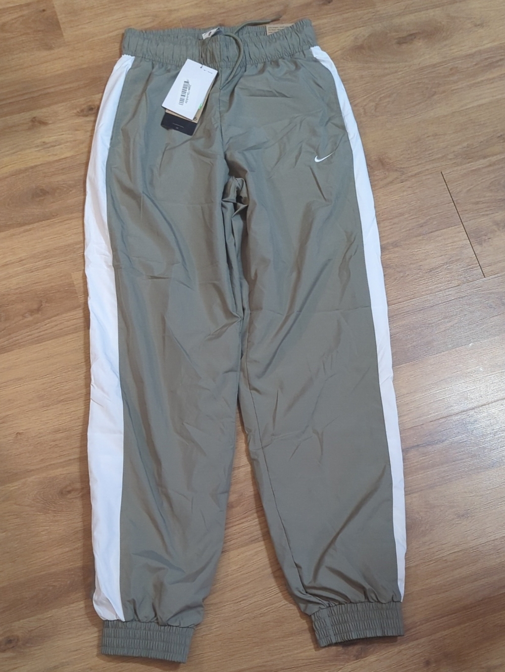 Nike Women's Olive Track Joggers with White Side Panels
